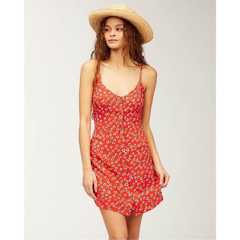 Billabong Red Floral Dress
